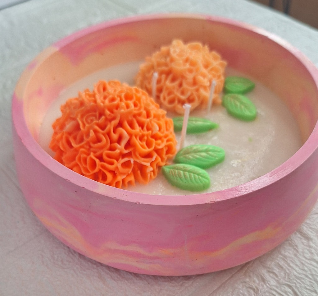 Marigold Candle Bowl