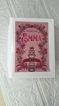 Jane Austen Emma book trinket box with pink floral cover